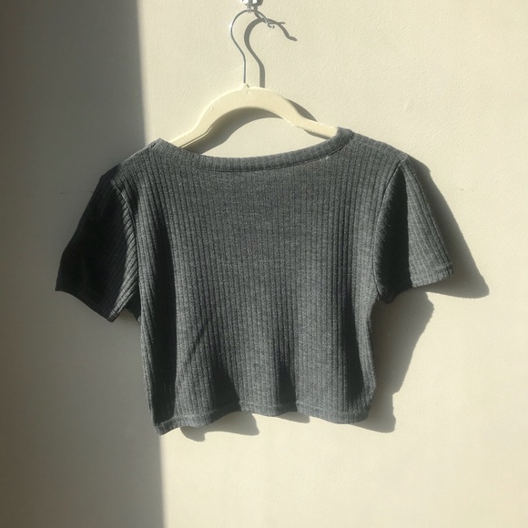 TOPSHOP Ribbed Crop Top - Picture 4 of 4